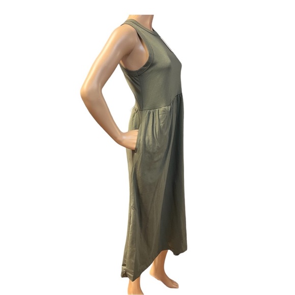 LAST ONE! 🔥Nwt Sleeveless Knit Ballet Midi Dress - A New Day™ Olive - Picture 3 of 8